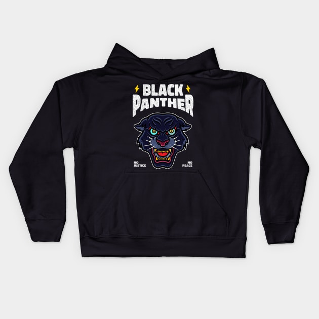 black panther Kids Hoodie by redwane